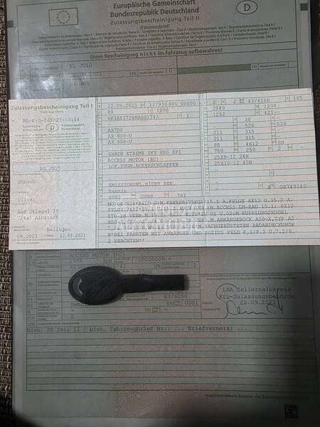 Access Motor SHADE XTREME SKY 850 EFI