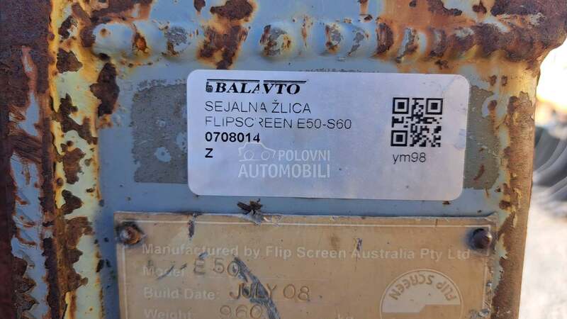 Sejalna kašika Flip Screen E50 1200 mm