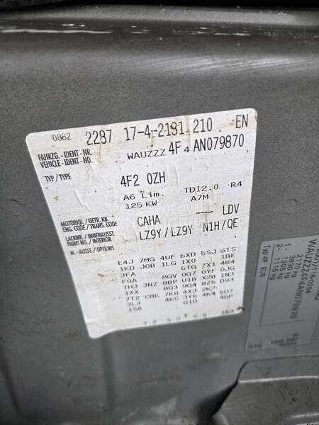 Delovi za Audi A6 2.0Tdi 2009. god.