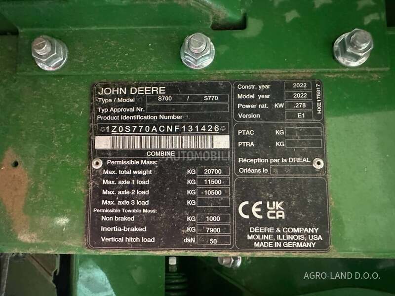 John Deere S770