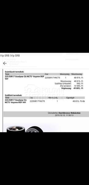 Goodyear 225/50 R17 Letnja