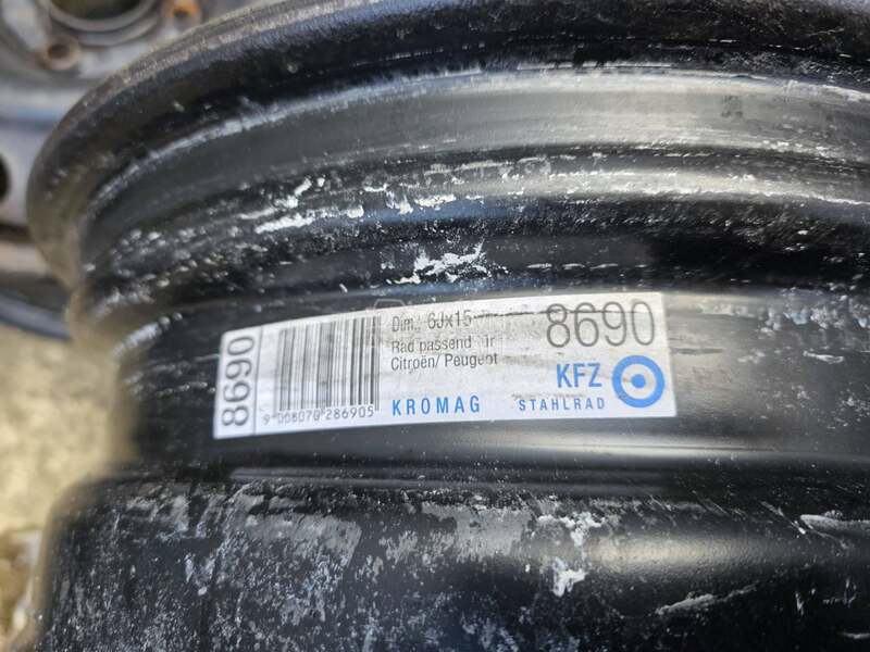 Čelične felne  15" 4 x 108