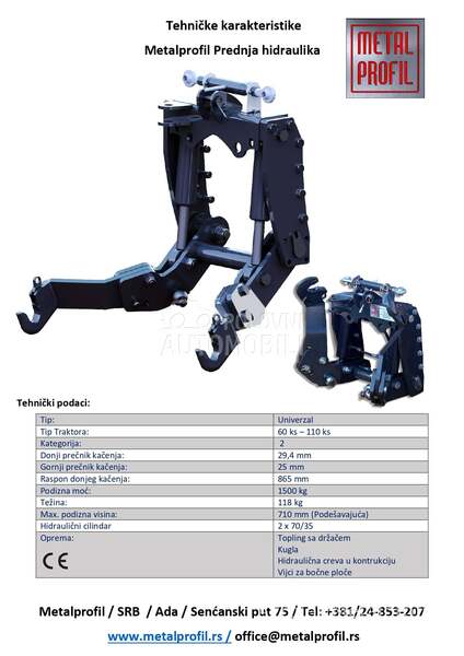Metalprofil prednja hidraulika