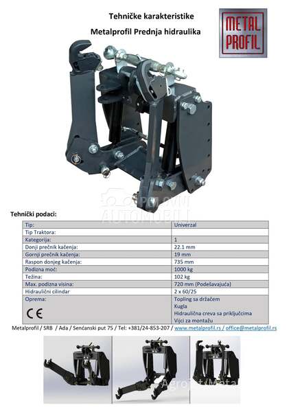 Metalprofil prednja hidraulika