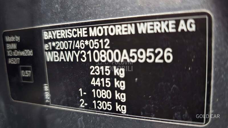 BMW X3 20dA Xdrive