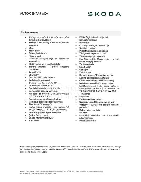 Škoda Scala Selection 1.5 TSI