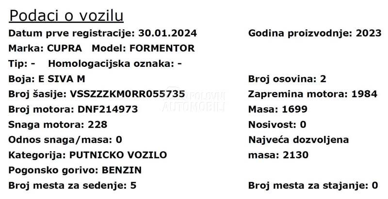 Cupra Formentor VZ/DCC/ACC/4x4