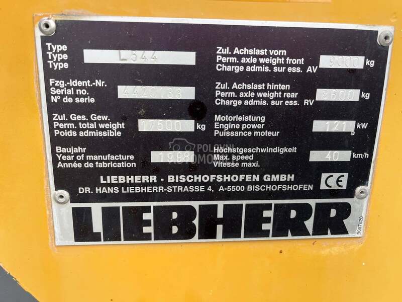 Liebherr 544 l Svica
