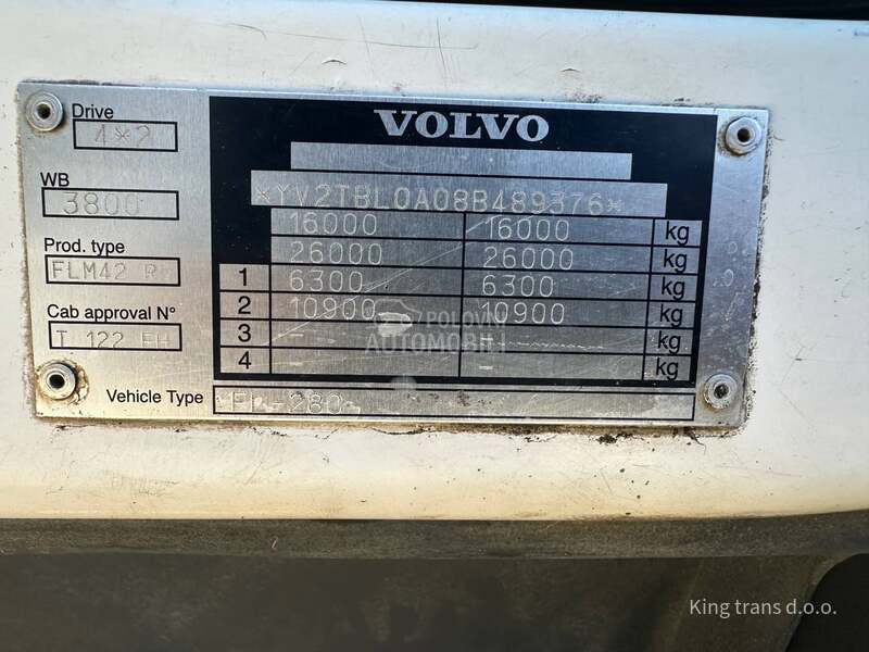 Volvo FL 280 Kiper Kran