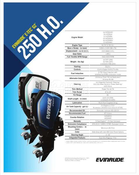 Honda EVINRUDE E TECH 250