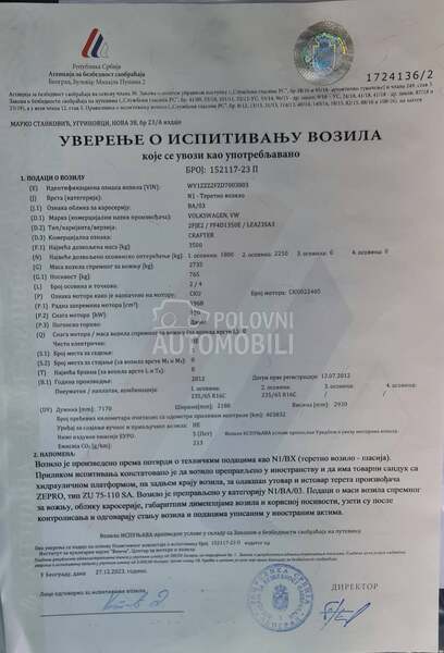 Volkswagen Crafter Rampa