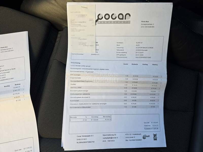 Audi A3 Gtron Sline org km