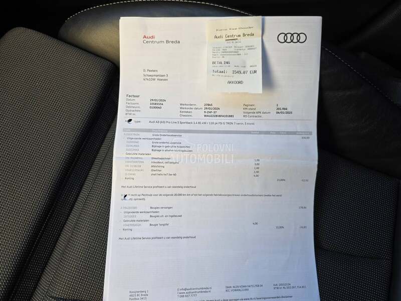 Audi A3 Gtron Sline org km
