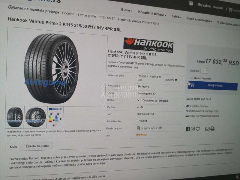 Hankook 215/50 R17 Letnja