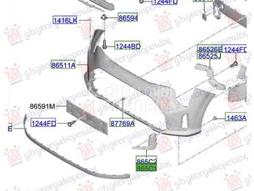 RESETKA PREDNJEG BRANIKA Levo za Kia Picanto za 2024. god.