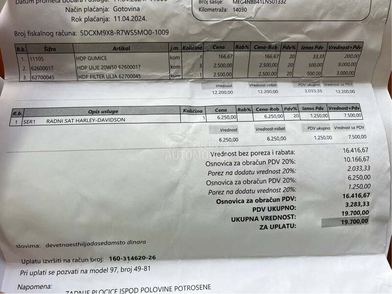 Harley Davidson street rod XG 750