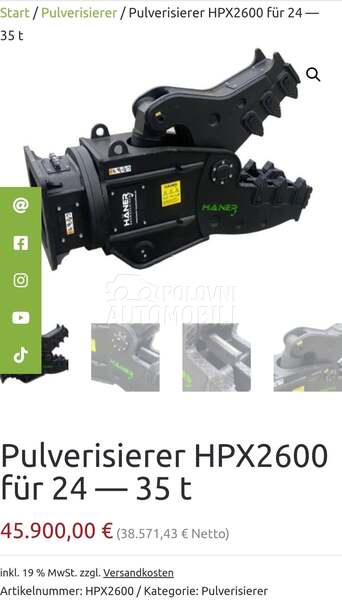 HPX2600 Makaze za rusenje