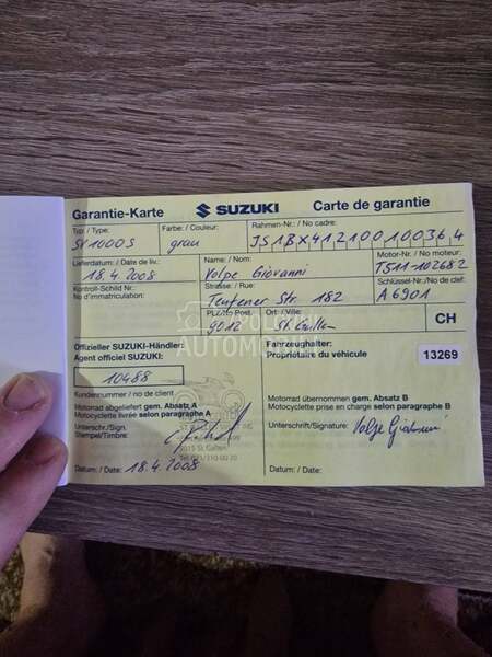 Suzuki SV 1000S,UVOZ CH