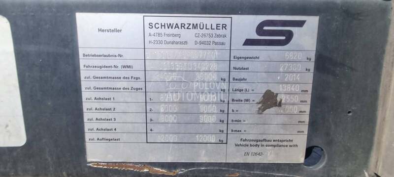 Schwarzmuller J01 SA STRANICAMA