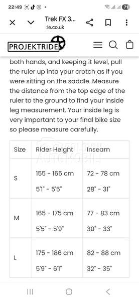 Trek FX 3 Disc 10s Vel.S TOP