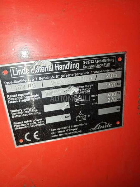 Regslni viljuškar LINDE