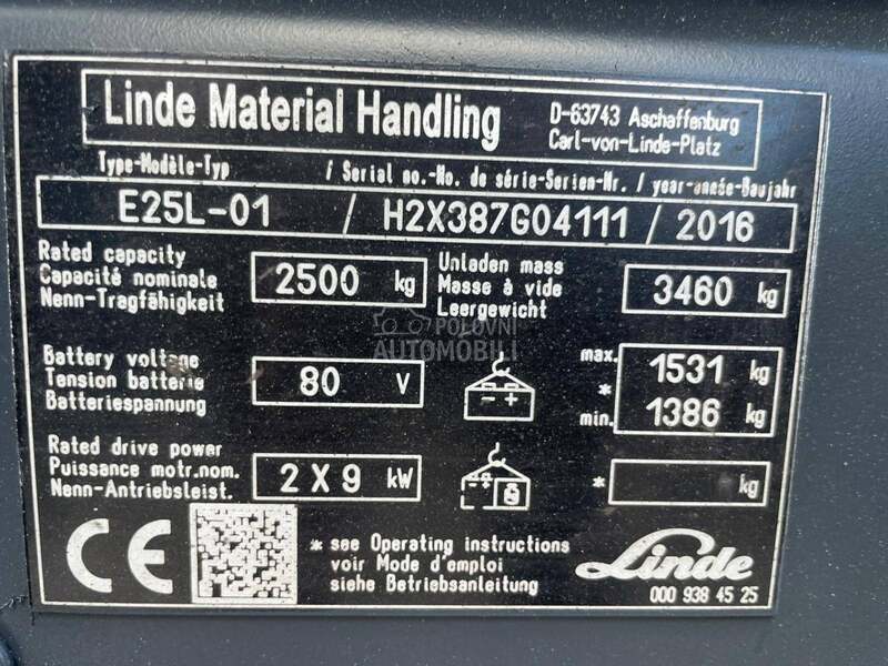 Linde E 25 Duplex