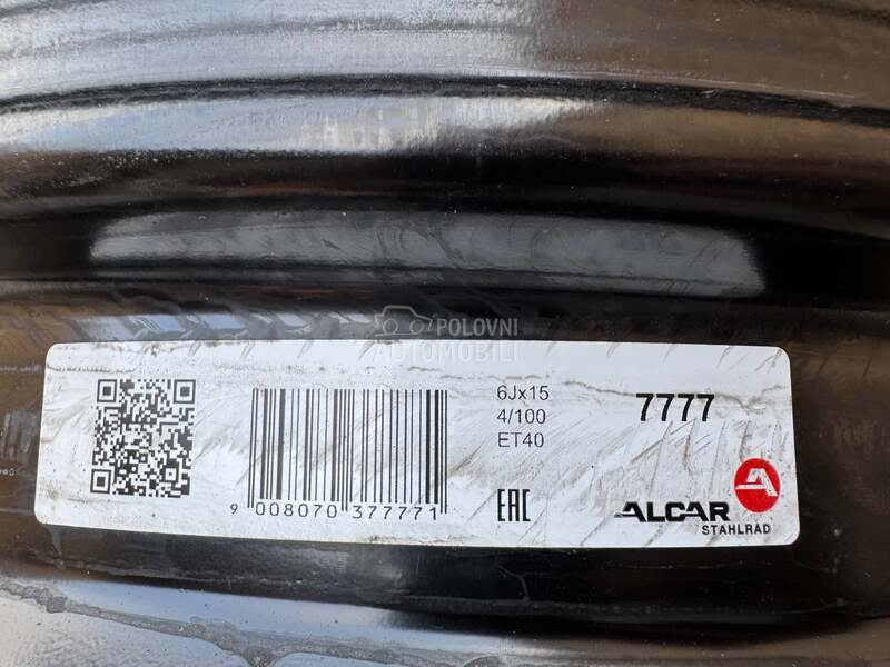 Čelične felne Renault 15" 4 x 100