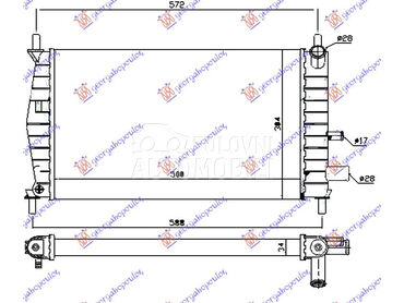 HLADNJAK MOTORA 1.1/1.3CC (... za Ford Fiesta