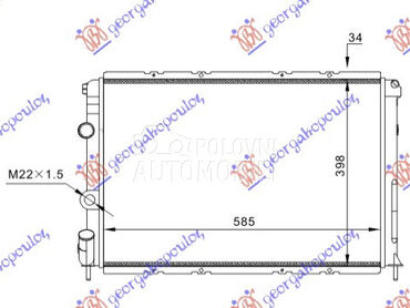 HLADNJAK MOTORA 1.8/2.0/1.9... za Renault Megane