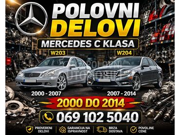 Svi delovi za Mercedes Benz C Klasa od 2000. do 2014. god.