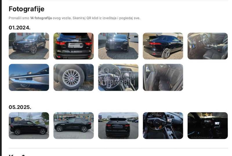 Jaguar F pace CarVerticalFul izves