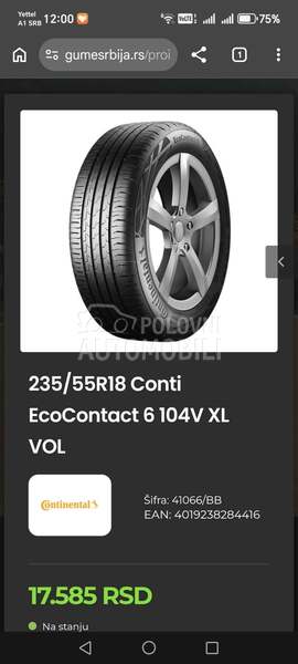 Continental 235/55 R18 Letnja