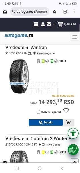 Vredestein 215/60 R17 Zimska