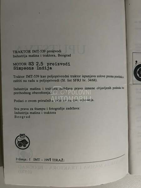 IMT 539 Tafe motor 42KS