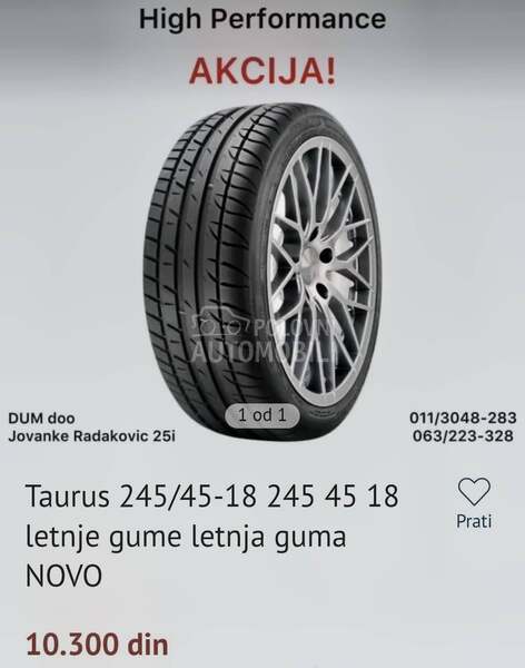 Taurus 245/45 R18 Letnja