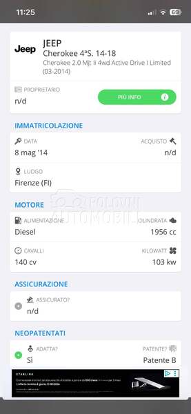 Jeep Cherokee 2.0D NAV/XSENO/LED
