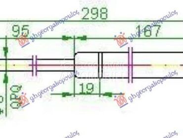 AMORTIZER GEPEK VRATA 00- (298 za Audi A4 od 2000. do 2027. god.