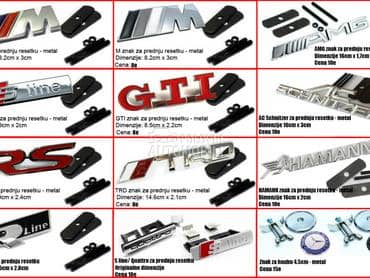 Znakovi za prednju resetku za Audi 