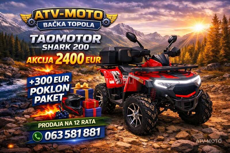 Tao Motor 200cc 10modela imamo